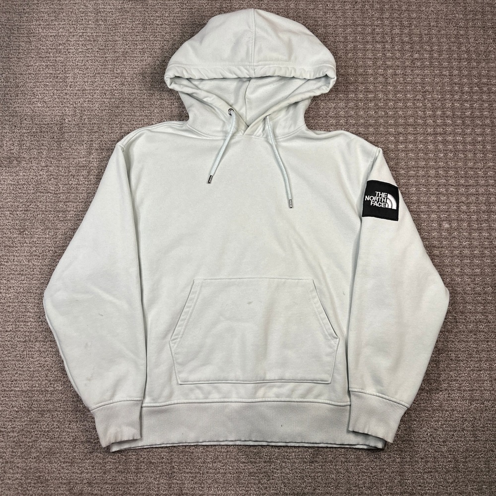 The North Face Womens Mint Green Fleece Hoodie Logo Patch Sweatshirt Size M